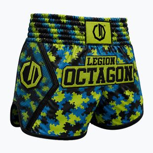 Pantaloni scurți de antrenament Octagon Legion Kickboxing/Muay Thai Premium toxic unit