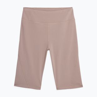 Pantaloni scurți de antrenament pentru femei 4F maro deschis 4FSS23TFSFSHF139-82S