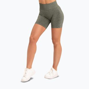 Pantaloni scurți de antrenament pentru femei Gym Glamour Seamless khaki