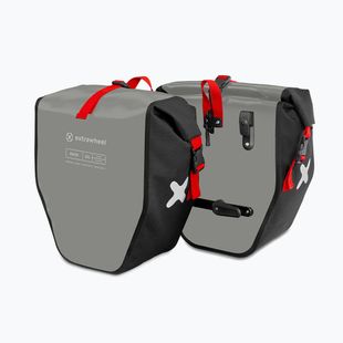 Genți de bicicletă Extrawheel Biker 25L 2 buc. negru-gri E0120