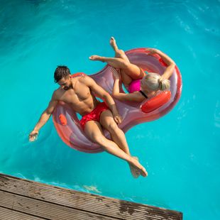 Roata de înot pentru două persoane AQUASTIC roșu ASR-175R