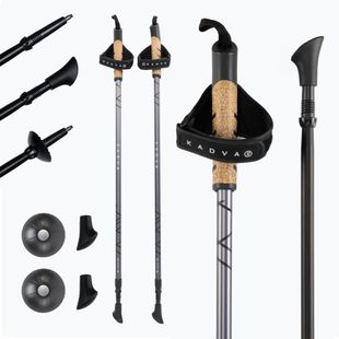 Bețe de nordic walking KADVA Aruku reglabile negre