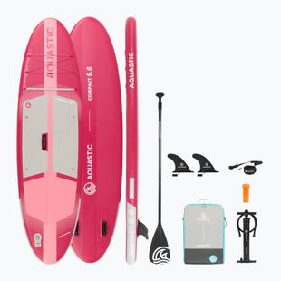 Placă SUP AQUASTIC Compact 9'6" roz