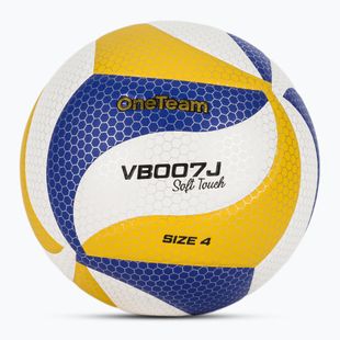 Minge de volei pentru copii OneTeam VB007J yellow/blue/white size 4