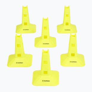 Set de conuri OneTeam TRFTB03 MD6 6 bucăți galbene