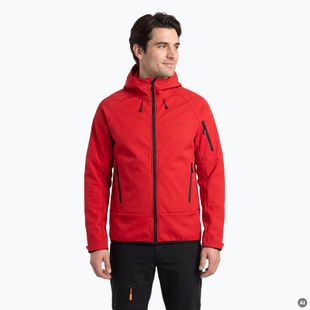 Hanorac trekking pentru bărbați KADVA Arix WP 5K/3K softshell hibrid roșu