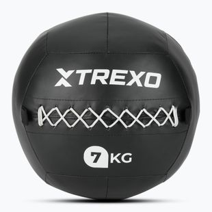 Minge medicinală TREXO Wall Ball 7 kg negru