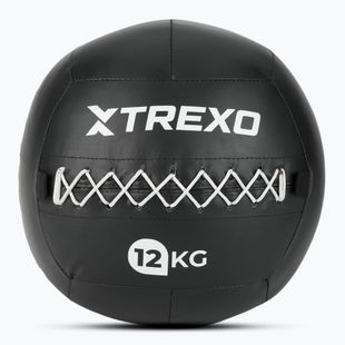 Minge medicinală TREXO Wall Ball 12 kg negru