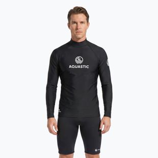 Longsleeve pentru înot Aquastic RIMOS LS UV 50+ UPF negru