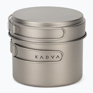 Set de gătit pentru camping KADVA titanium ultralight gray