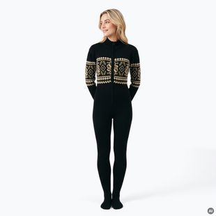 Combinezon pentru femei Woolcano SWT1095 Czarny/Kremowy