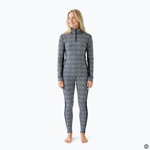 Set de lenjerie termoactivă pentru femei Woolcano SET1121 Granatowy