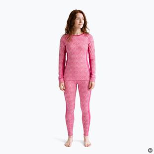 Set de lenjerie termoactivă pentru femei Woolcano SET1109 Pink