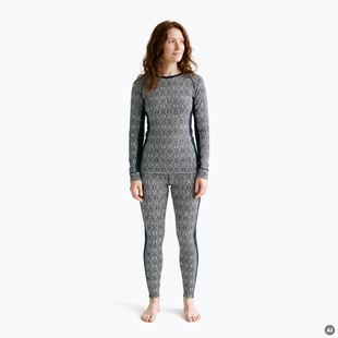Set de lenjerie termoactivă pentru femei Woolcano SET1109 Granatowy
