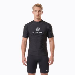 Tricou pentru bărbați AQUASTIC Rimos UV 50+ UPF black
