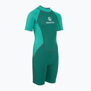 Costum de înot pentru copii AQUASTIC Wavey Jrg 2 mm turquoise