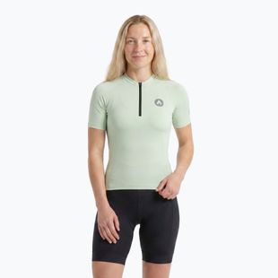 Tricou de ciclism pentru femei ATTABO TEVRA cu fermoar scurt, culoare mentă