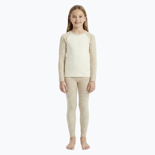 Set de lenjerie termoactivă pentru copii WOOLCANO Merino SET0982 beige