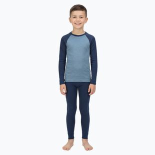 Set de lenjerie termoactivă pentru copii WOOLCANO Merino SET0982 blue