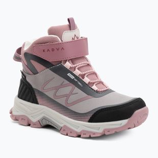 Încălțăminte trekking pentru copii KADVA Rocky Trail Mid WaterProof Softshell gray / pink