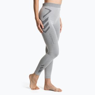 Pantaloni termici pentru femei lenjerie KADVA ALPINESTEP BAMBOO THERMO LIGHT PLUS fără cusături gri