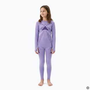 Set de lenjerie termică pentru copii KADVA ALPINESTEP THERMO LIGHT PLUS fără cusături, violet