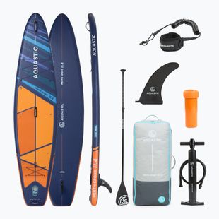 Set placă SUP gonflabilă AQUASTIC Perth Sport 11'4" MSL allround portocaliu