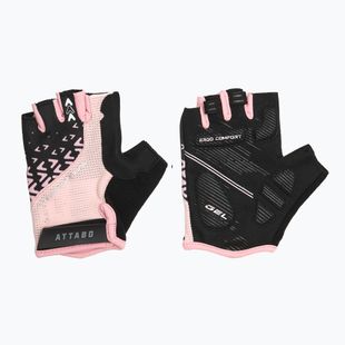 Manuși de ciclism pentru femei ATTABO Vito WMNS gel shock proof roz/negru