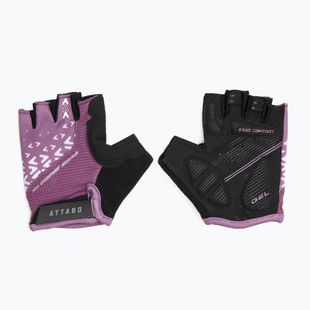 Manuși de ciclism pentru copii ATTABO Vito JRG gel shock proof roz/negru