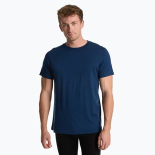 Tricou termoactiv pentru bărbați WOOLCANO Merino 100% TEE0546 albastru marin