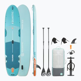 Set placă SUP gonflabilă AQUASTIC Tourer 12'0" 2-os green