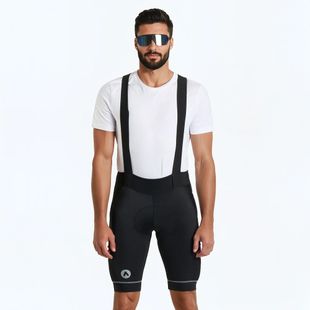 Pantaloni scurți de ciclism pentru bărbați ATTABO Kirun Pro Bib Shorts Cargo negri