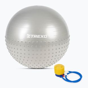 Minge de gimnastică pentru masaj XTREXO TXO-B4Z022-GY 75 cm gri