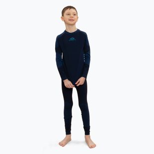 Set complet de lenjerie termică pentru copii KADVA Frosty Jrb Set, fără cusături, bleumarin