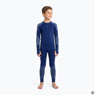 Set complet de lenjerie termică pentru copii KADVA Frosty Jrb Set, fără cusături, bleumarin