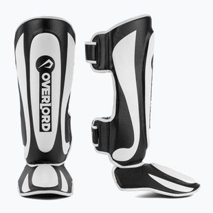 Apărători de tibie Overlord Fighter negru/alb 301004-BK/S