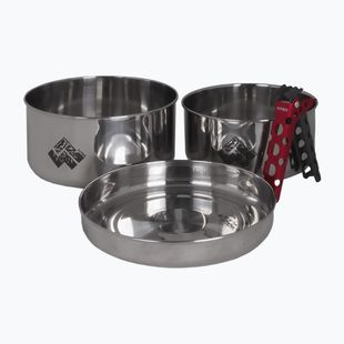 Set de vase turistice Alpinus Jukatan 2l, 1,5 l i 0,6 l stalowy