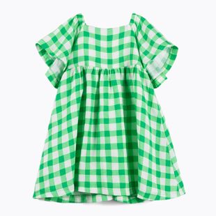 Rochie pentru copii KID STORY Lniana green grid