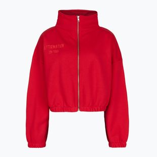 Bluză fleece pentru femei JoyInMe Zip Flow Sweatshirt berry crash