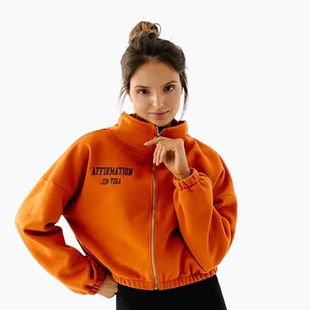 Bluză fleece pentru femei JoyInMe Zip Flow Sweatshirt pumpkin spice