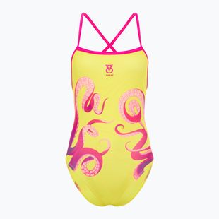 Costum de baie dintr-o piesă pentru femei  SWEEP Aqua Kraken roz/galben