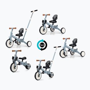 Bicicletă de echilibru pentru copii Milly Mally 5w1 Optimus Max denim