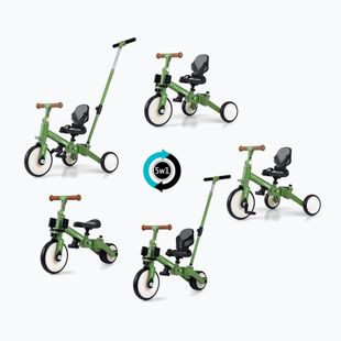 Bicicletă de echilibru pentru copii Milly Mally 5w1 Optimus Max green