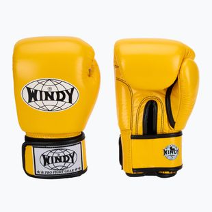Mănuși de box WINDY Classic Genuine Leather yellow