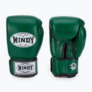 Mănuși de box WINDY Classic Genuine Leather green