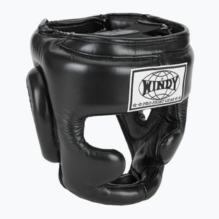 Cască de box WINDY Genuine Leather black