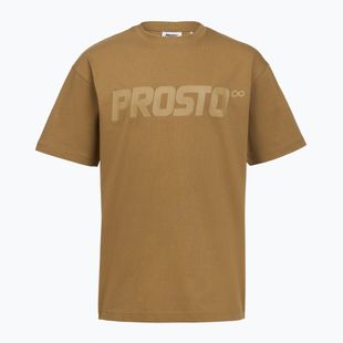 Tricou pentru bărbați PROSTO Big Logo cinnamon beige