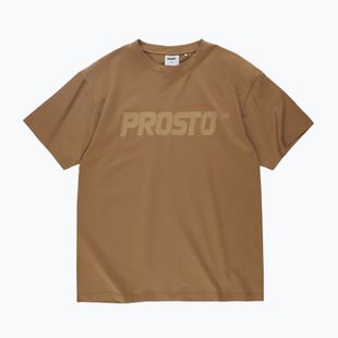 Tricou pentru bărbați PROSTO Big Logo cinnamon beige