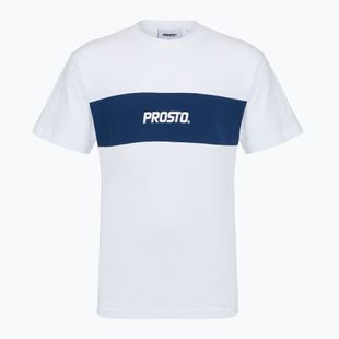 Tricou pentru bărbați PROSTO Root white/navy blue