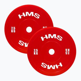 PE Greutate olimpică HMS TPP02 2 x 2,5 kg roșu